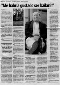 "Me habría gustado ser bailarín" [entrevistas]