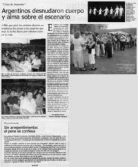 Argentinos desnudaron cuerpo y alma sobre el escenario