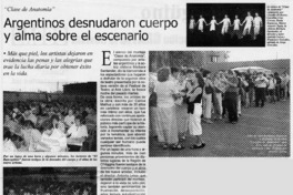 Argentinos desnudaron cuerpo y alma sobre el escenario