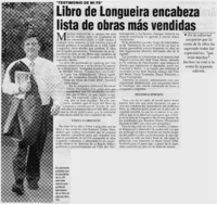 Libro de Longueira encabeza lista de obras más vendidas