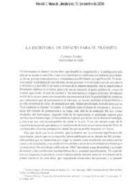 La escritura: un espacio para el tránsito