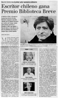 Escritor chileno gana Premio Biblioteca Breve