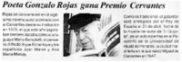 Poeta Gonzalo Rojas gana Premio Cervantes.