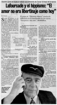 Lafourcade y el hippismo, "el amor no era libertinaje como hoy": [entrevistas]