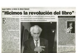 Hicimos la revolución del libro"