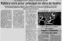 Público será actor principal en obra de teatro