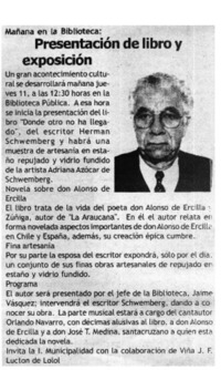 Presentación del libro y exposición.