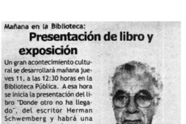 Presentación del libro y exposición.