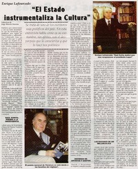 "El Estado instrumentaliza la Cultura" [entrevistas]