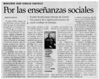 Por las enseñanzas sociales