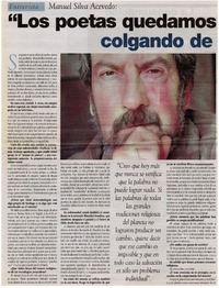 Los poetas quedamos colgados de las cornisas" [entrevistas]