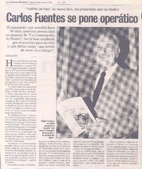 Carlos Fuentes se pone operático.