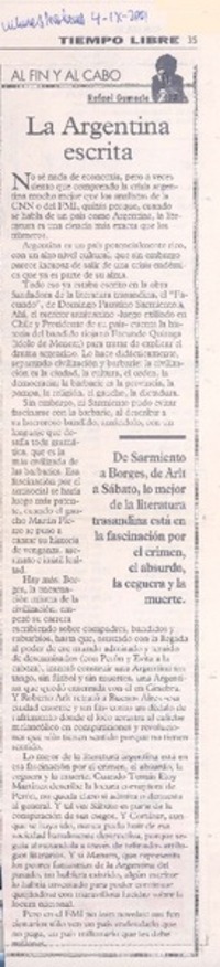 La Argentina escrita