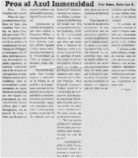 Proa al azul inmensidad