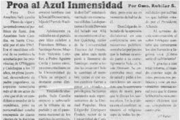Proa al azul inmensidad