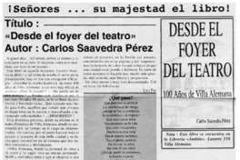 "Desde el foyer del teatro"