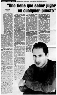 "Uno tiene que saber jugar en cualquier puesto" [entrevistas]