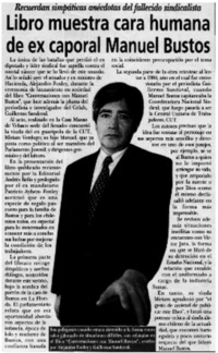 Libro muestra cara humana de ex caporal Manuel Bustos