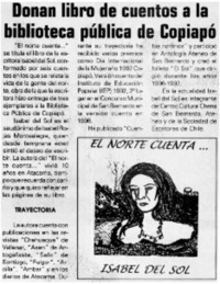 Donan libro de cuentos a la biblioteca pública de Copiapó