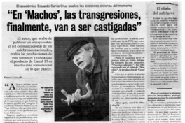 "En "Machos", las trangresiones , finalmente, van a ser castigadas" [entrevistas]