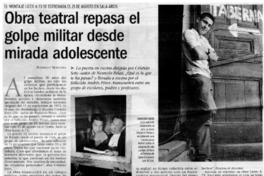 Obra teatral repasa el golpe militar desde mirada adolescente