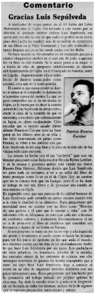 Gracias Luis Sepúlveda