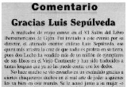 Gracias Luis Sepúlveda