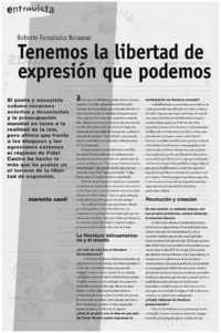 Tenemos libertad de expresión que podemos: [entrevistas]