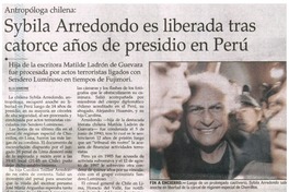 Sybila Arredondo es liberada tras catoce años de presidio en Perú