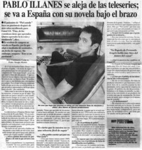 Pablo Illanes se aleja de las teleseries; se va a España con su novela [entrevistas]