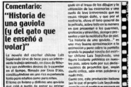 "Historia de una gaviota (y del gato que le enseñó a volar)"