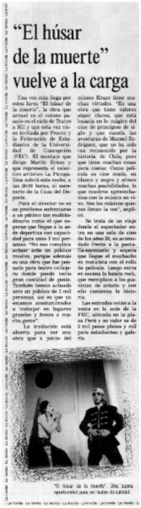 "El húsar de la muerte" vuelve a la carga.