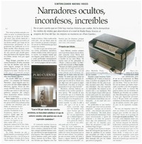 Narradores ocultos, inconfesos, increíbles