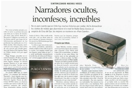 Narradores ocultos, inconfesos, increíbles