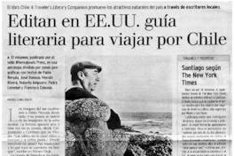 Editan en EE.UU. guía literaria para viajar por Chile