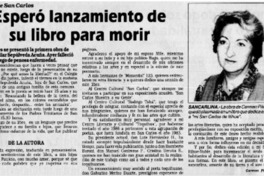 Esperó lanzamiento de su libro para morir