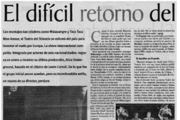 El difícil retorno del Teatro del Silencio