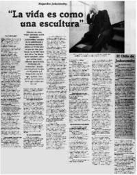 La vida es como una escultura": [entrevistas]
