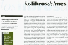 La cultura política chilena y los partidos de centro