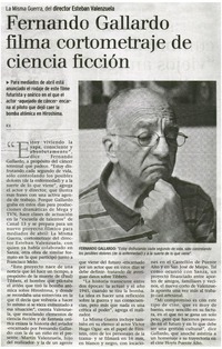 Fernando Gallardo filma cortometraje de ciencia ficción