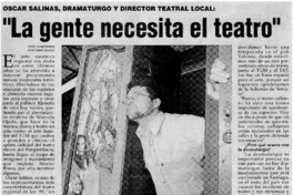 "La gente necesita el teatro" [entrevistas]