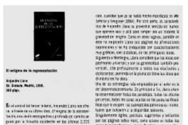 El enigma de la representación