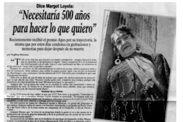 "Necesitaría 500 años para hacer lo que quiero"