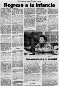 Regreso a la infancia [entrevistas]