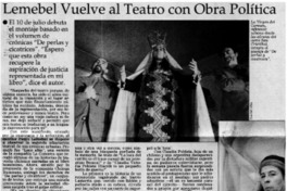 Lemebel vuelve al teatro con obra política