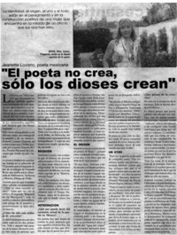 El poeta no crea, sólo los dioses crean" [entrevistas]