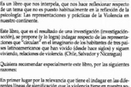 Voces y ecos de violencia: Chile, El Salvador, México y Nicaragua"