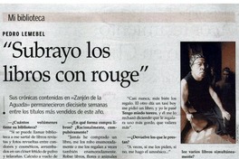 Subrayo lo libros con rouge" [entrevistas]