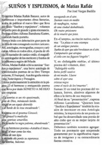 Sueños y espejismos