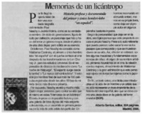 Memorias de un licántropo
